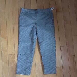 Talbots Women's Black and White Checkered Chinos